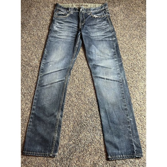 KMJ Jeans collection blue denim jeans size 32x33 - Picture 1 of 10